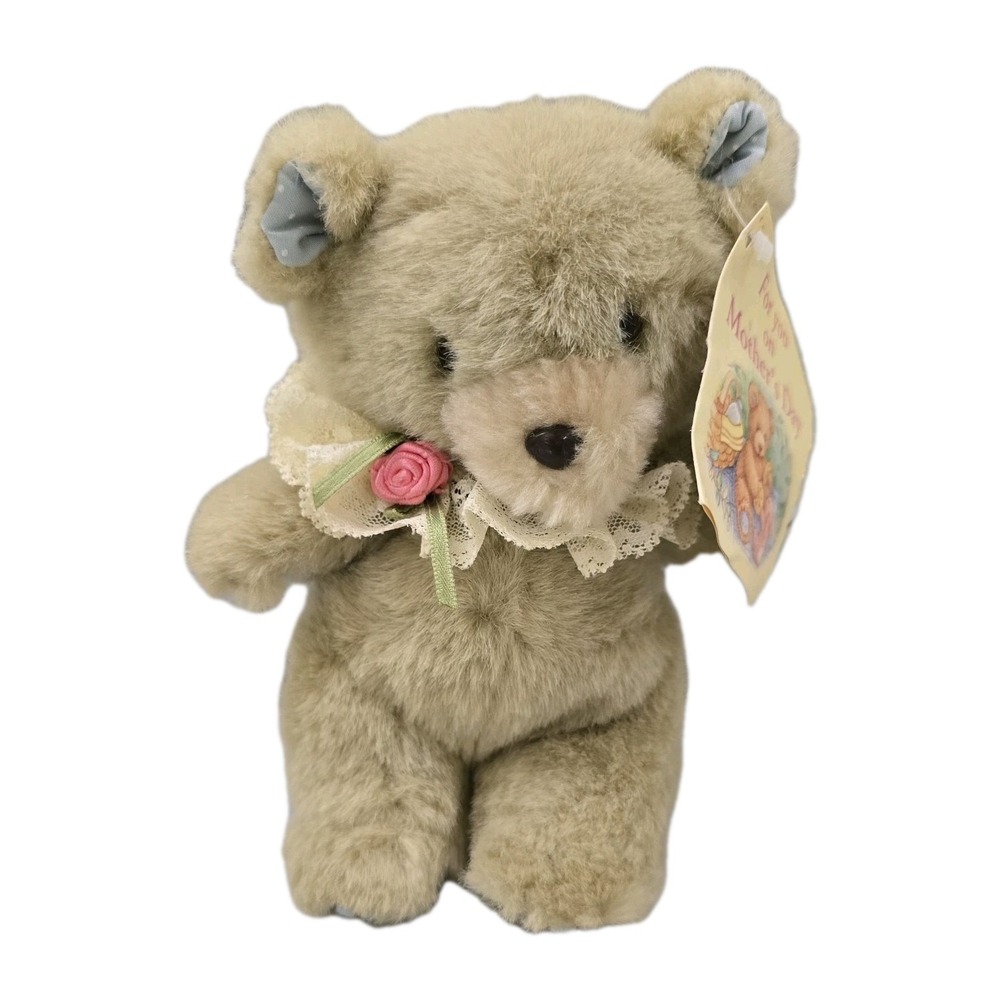 90s‎ VTG Gibson Greeting Cards Inc Stuffed Plush Teddy Bear Mother's Day 7.5 in